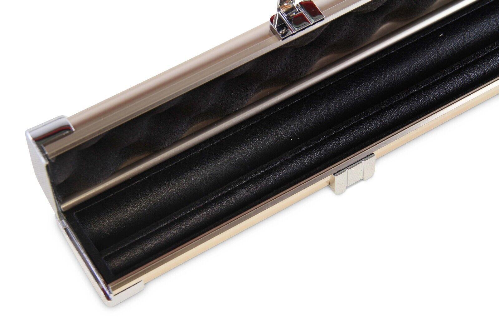 Baize Master PRESTIGE ROSE GOLD 1 Piece 2 Slot Metal Snooker Pool Cue Case 5/6