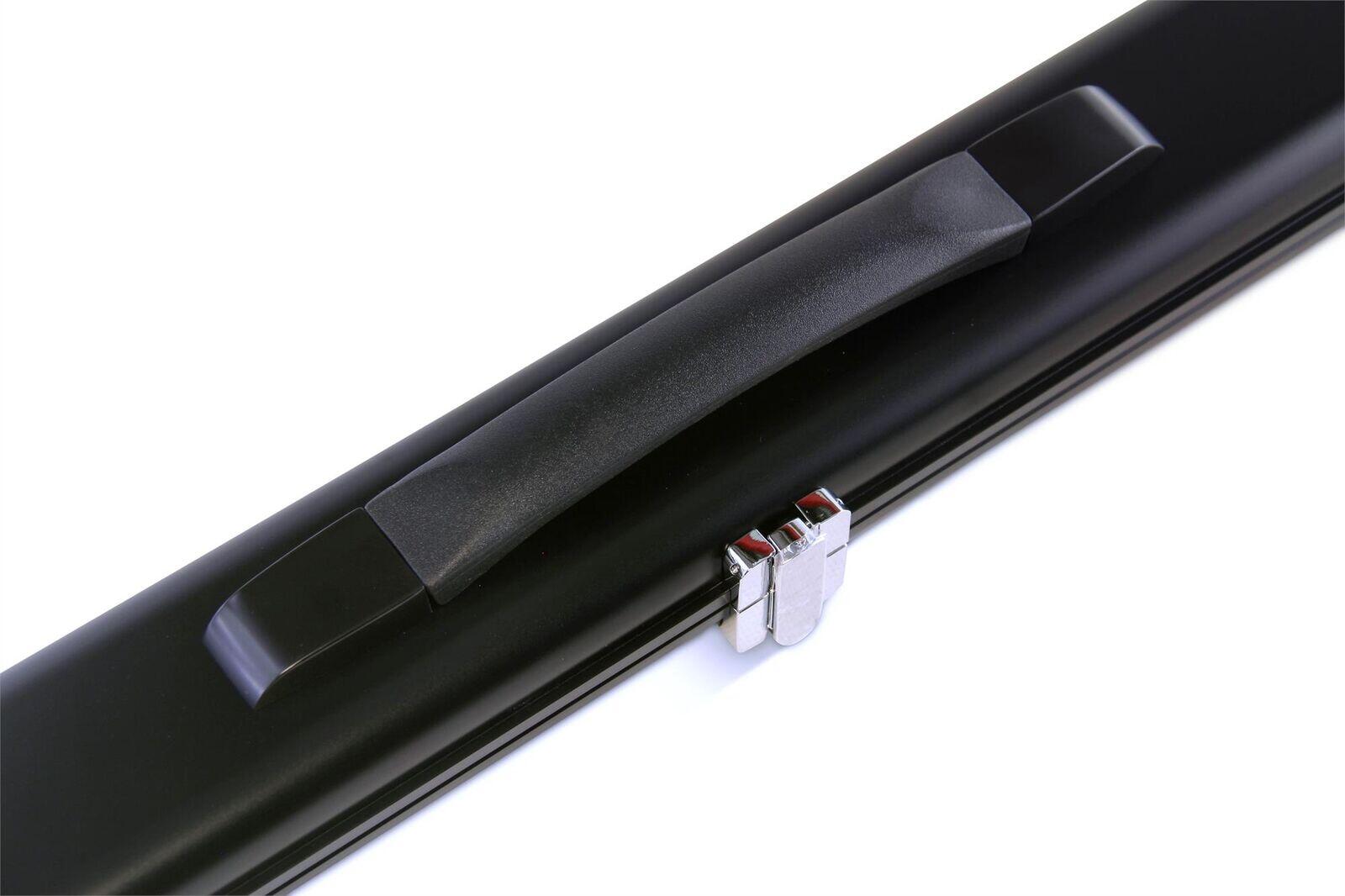 Baize Master PRESTIGE BLACK 1 Piece 2 Slot Metal Snooker Pool Cue Case 4/6