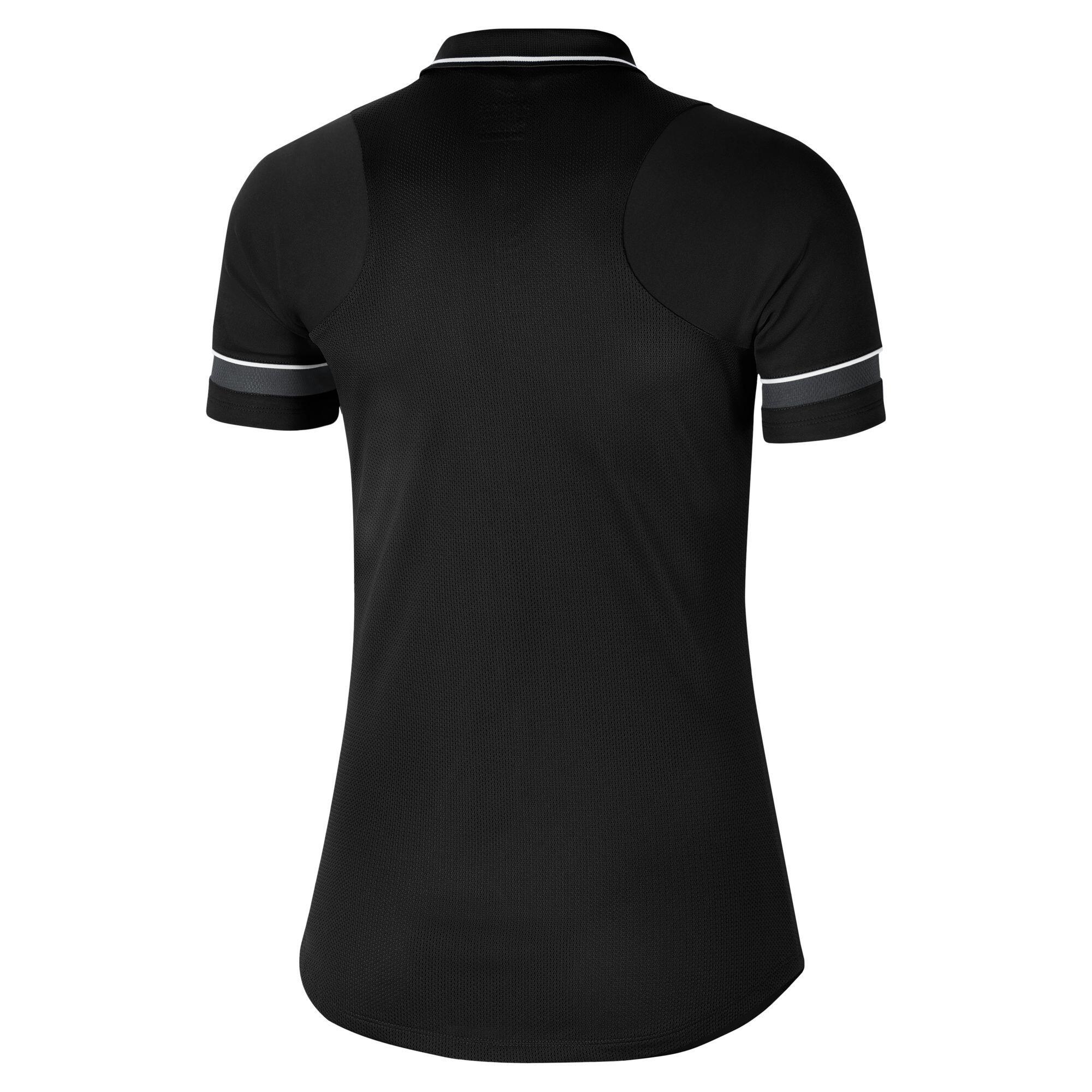 Nike Academy 21 Polo Dames - Zwart / Antraciet | S 3/4