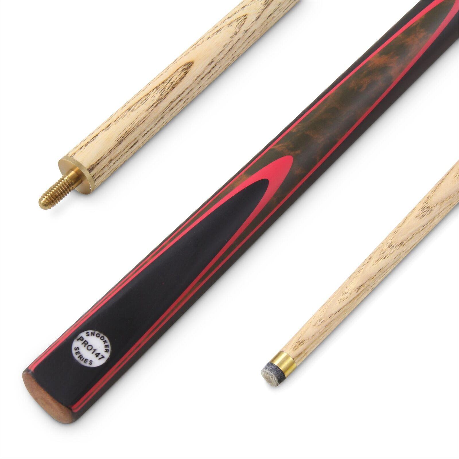 FUNKY CHALK PRO147 48 Inch 2 Piece Red Burl Junior Kids Snooker Pool Cue 10mm Tip