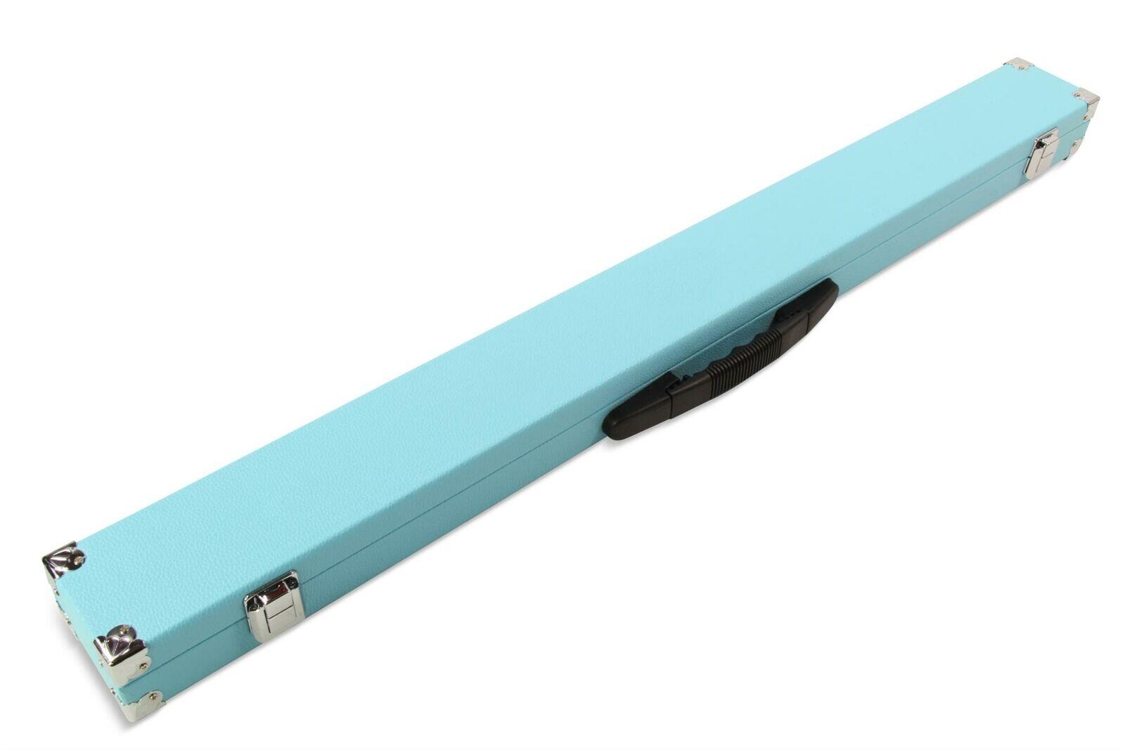 SKY BLUE Reinforced Corners 2pc Snooker Cue Case Foam Lined - Chalk Compartment 5/6