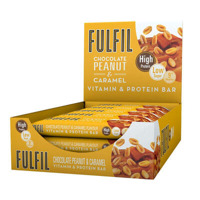 Vitamin & protein bar - peanut & caramel - 15 stuks