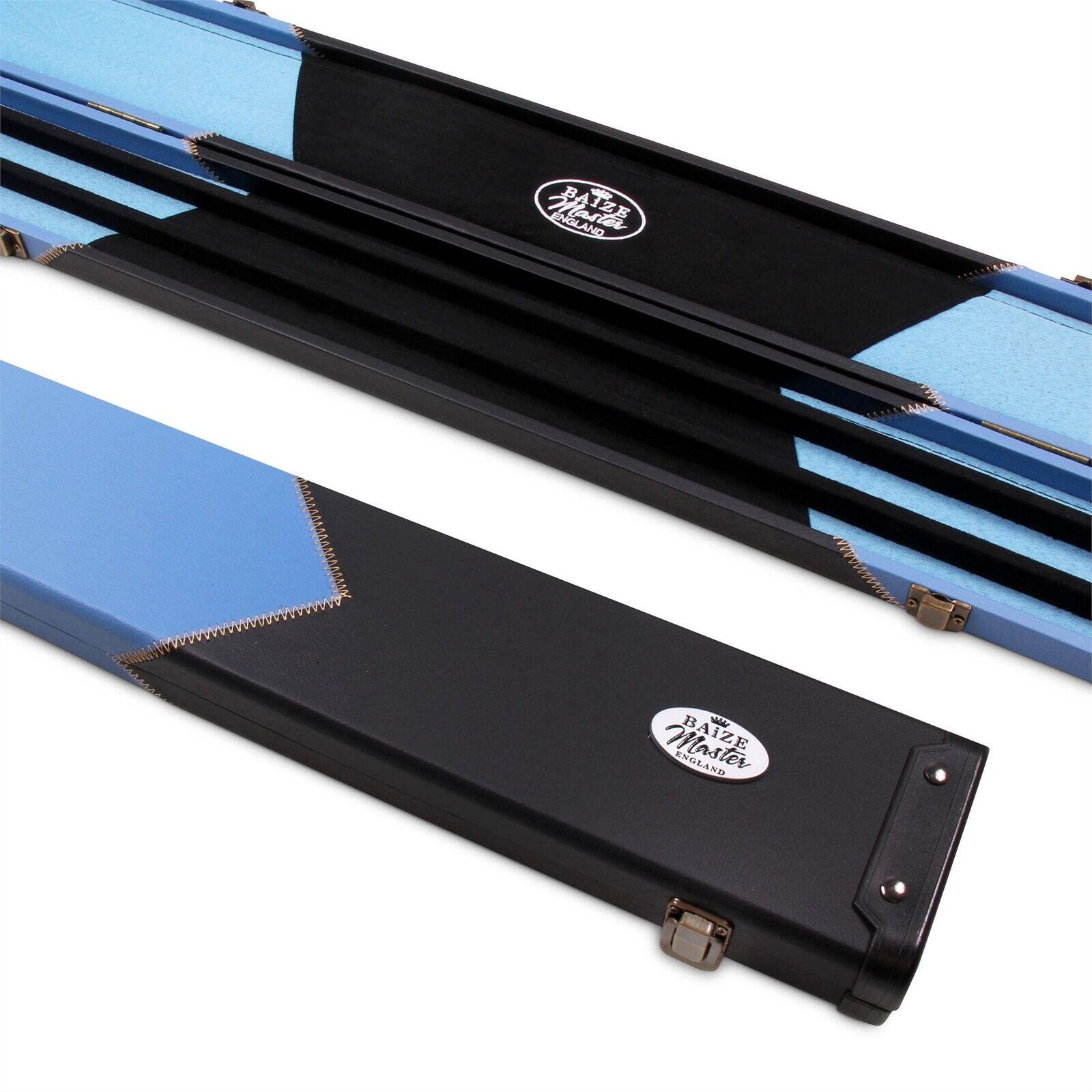 FUNKY CHALK Baize Master 1 Piece WIDE SKY BLUE ARROW Snooker Pool Cue Case - Holds 3 Cues