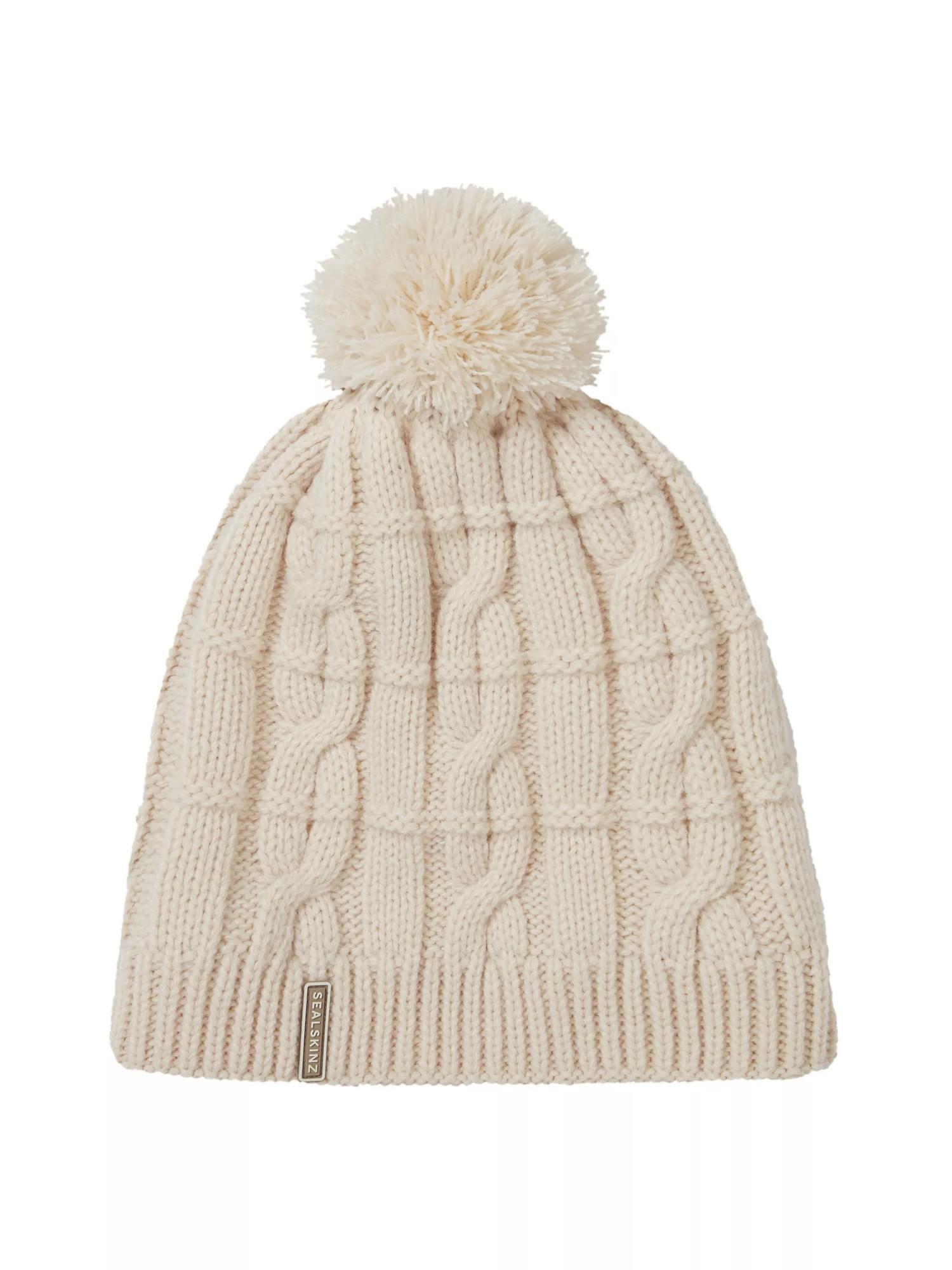 Waterproof Cold Weather Cable Knit Bobble Hat 1/3