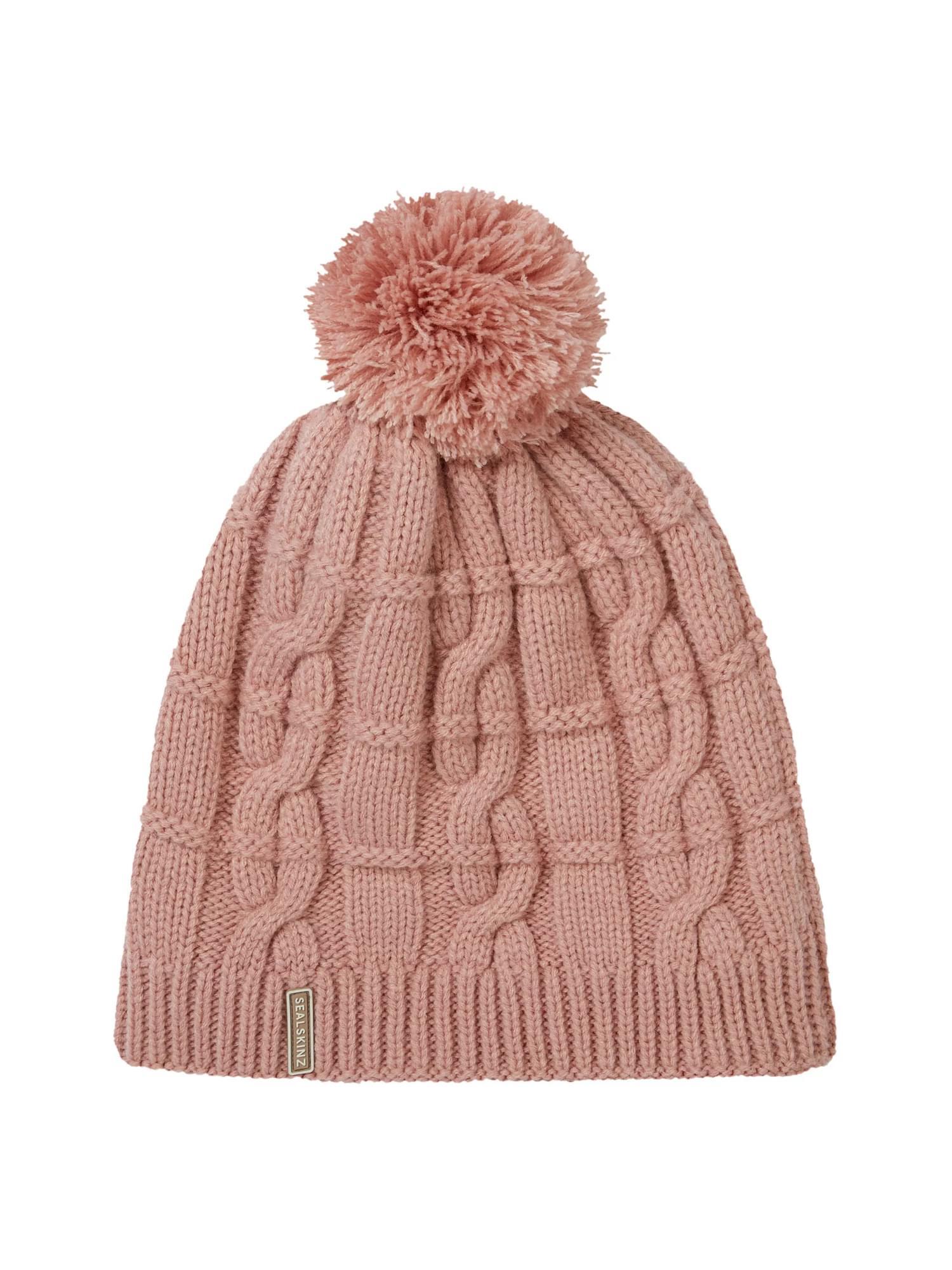 Waterproof Cold Weather Cable Knit Bobble Hat 1/3