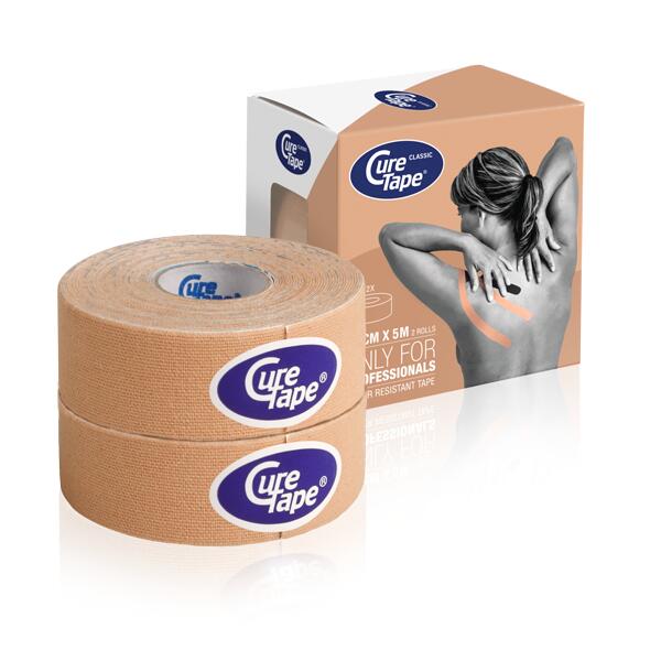 Kinesiotape CureTape® 2,5cm x 5m (2 rollen) - Beige