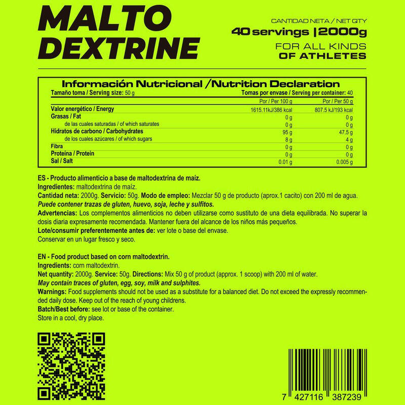 Maltodextrina - 2Kg de MASmusculo Fit Line