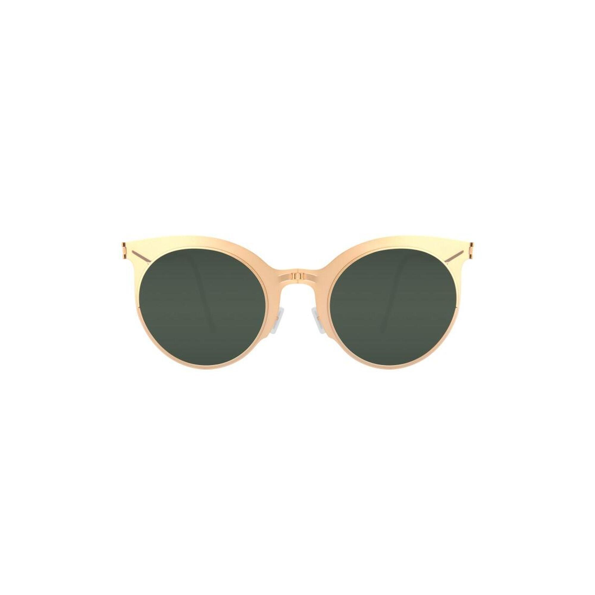 Zuma 8005 Adult Unisex Folding Sunglasses - Gold / Green
