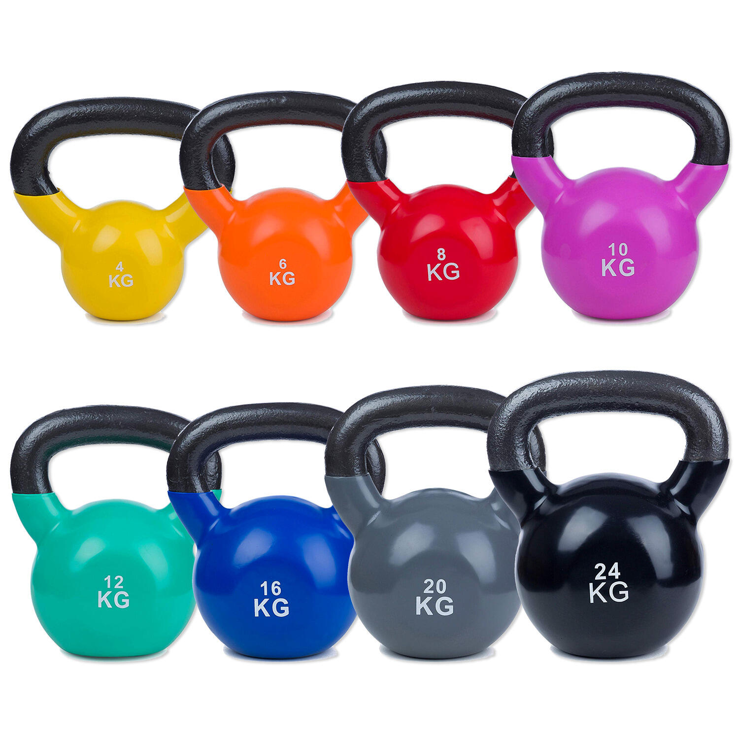 Sport-Thieme Kettlebell "Vinyl", 8 kg, rosso