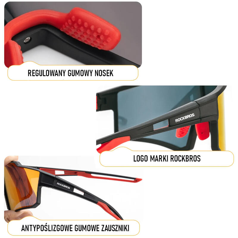 Okulary rowerowe fotochromowe Rockbros SP316 3/7