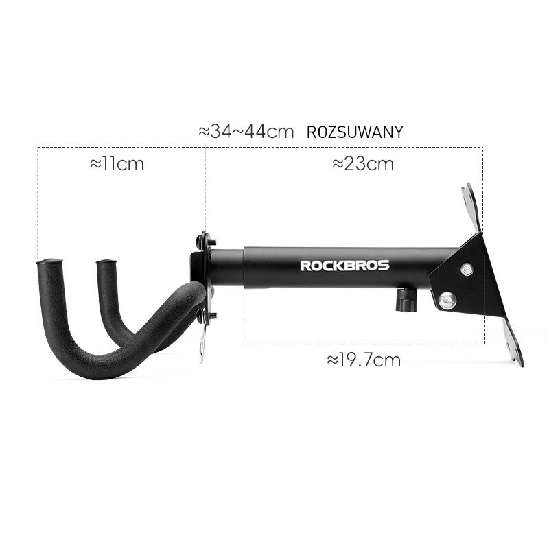 Wieszak rowerowy ścienny za ramę Rockbros BN-W045 z hakiem na kask 5/7