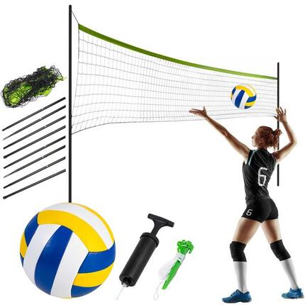 ÜBERSCHRIFT
Volleyballnetz Set mit Pfosten, Gestell und Ball - Multi-colour
