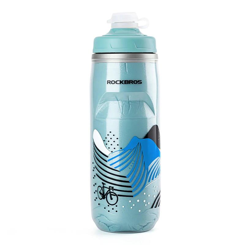 Geïsoleerde lekvrije fietsbidon van 620 ml Blauw