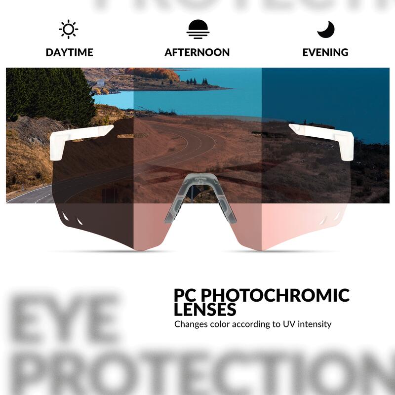 Ultra-lichte Fotochromatische Fietsbril met Geheugenframe Zwart