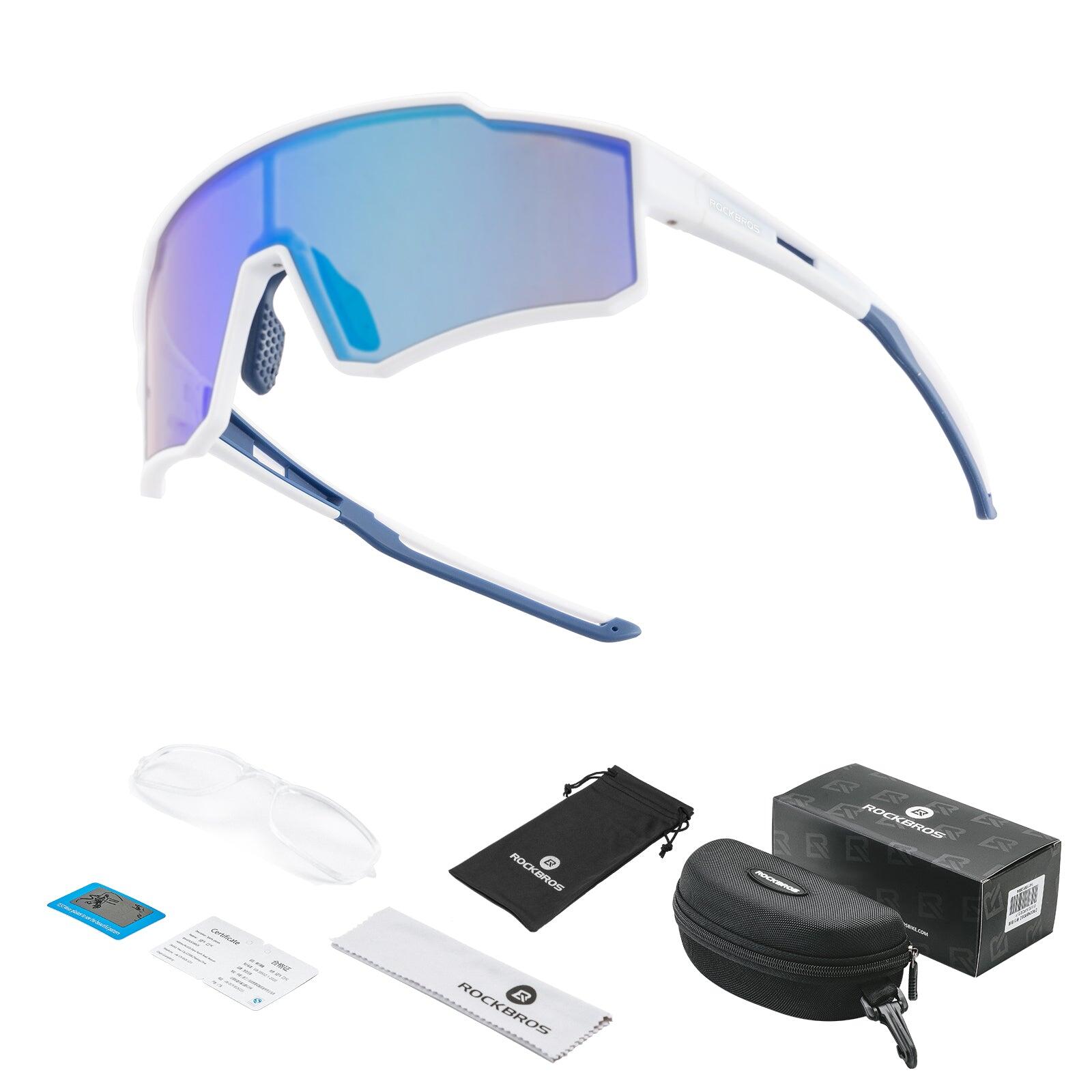 Lunettes de Vélo Polarisées Unisexe Adultes Anti-UV400 Blanc 6/6