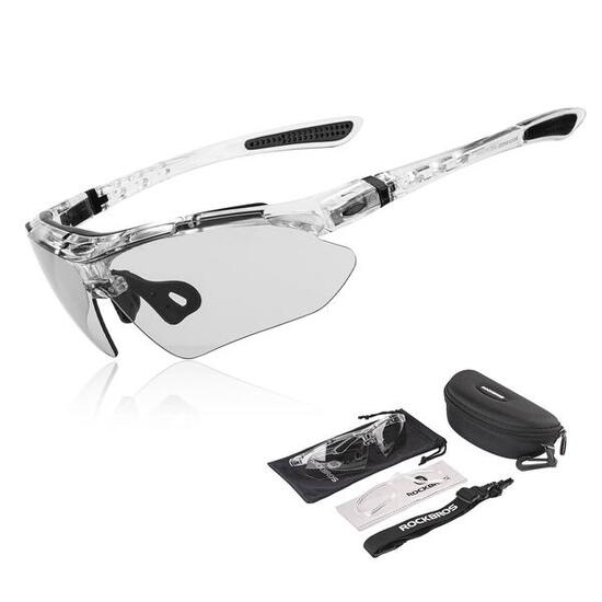 Lunettes de Vélo Polarisées Ultra-légère Branches Amovibles Blanc