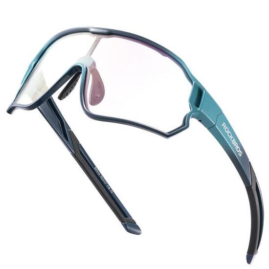 Photochrome Fahrradbrille für Kinder, Anti-UV400, Blauer Farbverlauf