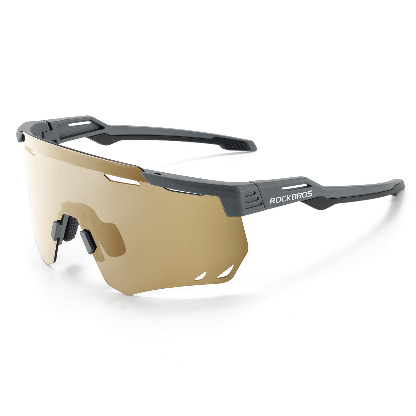 NCONCO Lunettes De Vélo Polarisées - 4 Lentilles Interchangeables, Protection UV, Confortables Pour Cyclisme, Course, Pêche