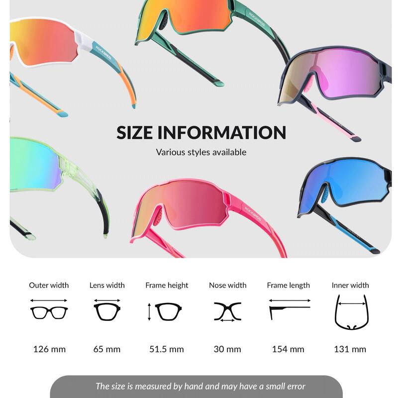 Gepolariseerde Fietsbril voor Kinderen met UV400-bescherming Zwart en Blauw