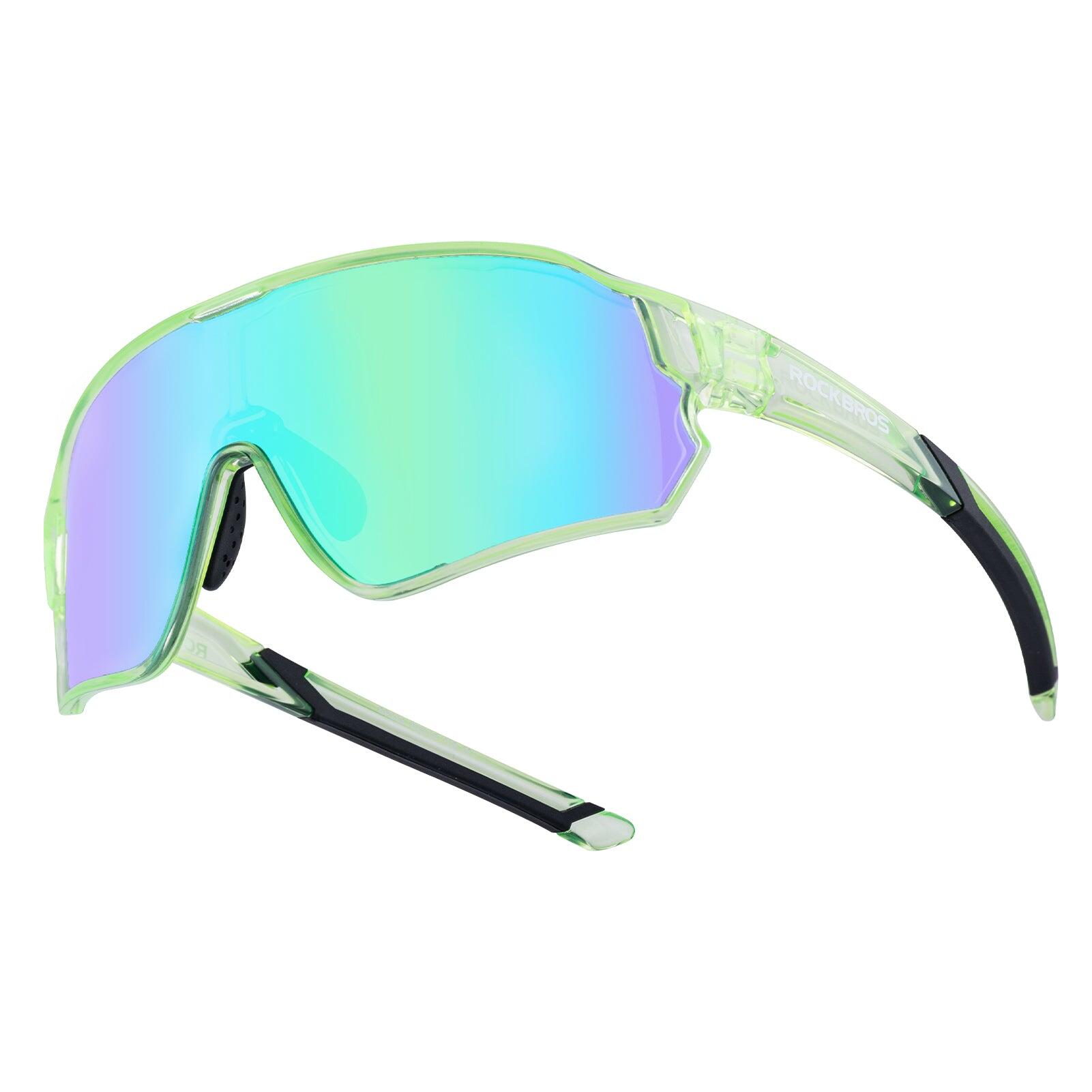 Rockbros - Lunettes De Vélo Polarisées Pour Enfant Anti-uv400 Vert Clair - Lunettes De Soleil - Noir|vert - Taille Unique - Decathlon