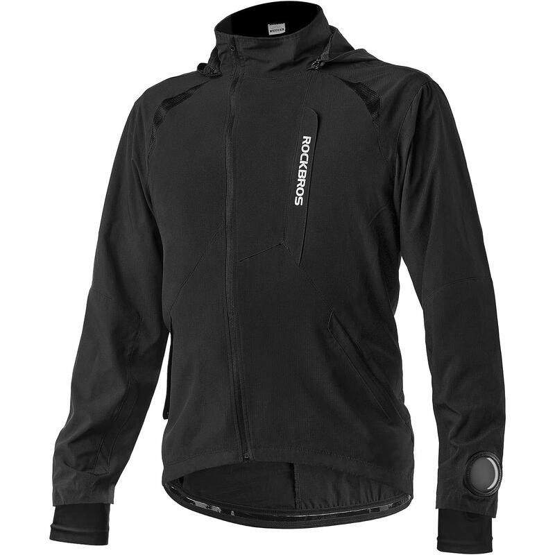 Veste de Cyclisme Élastique et Respirant Noir 4XL