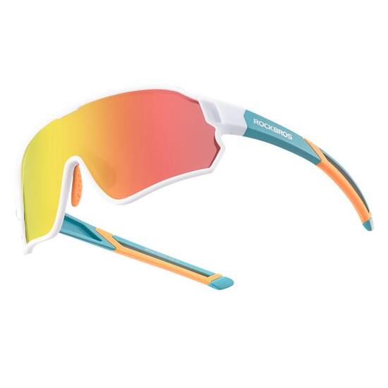 Kinder Polarisierte Fahrradbrille Anti-UV400 Weiß Grün