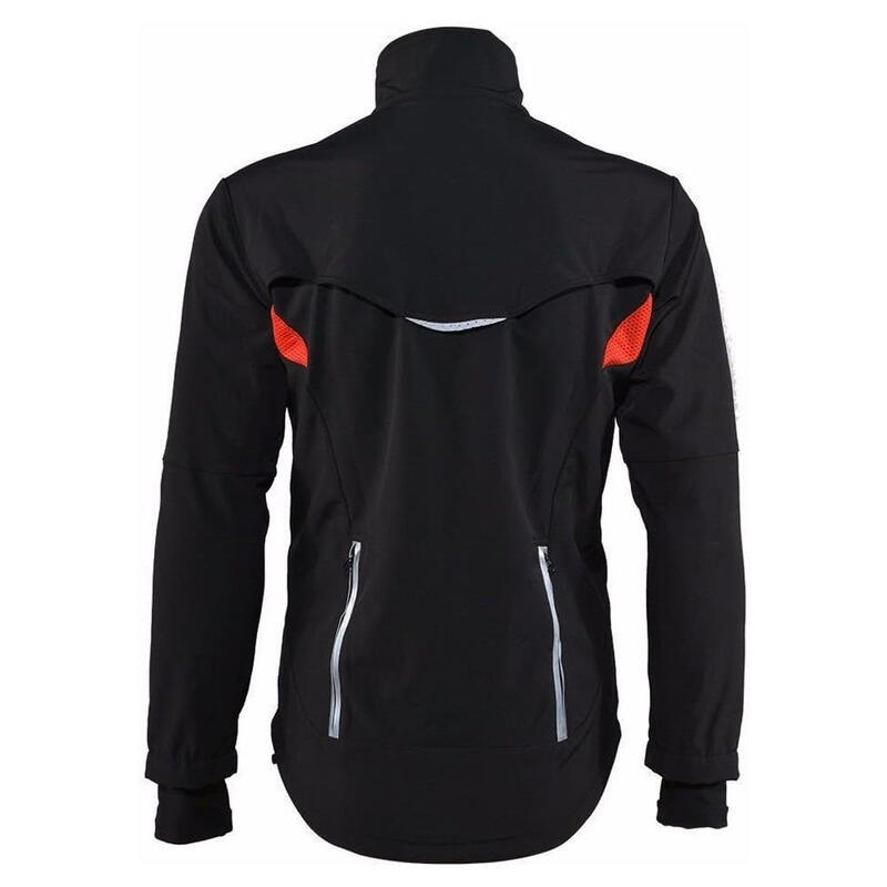 Waterdicht Thermisch Fietsjack Zwart Rood 3XL