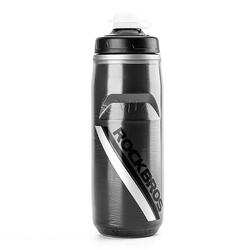 Bidon Vélo Isotherme Sans BPA Tetine Silicone 620ml Noir