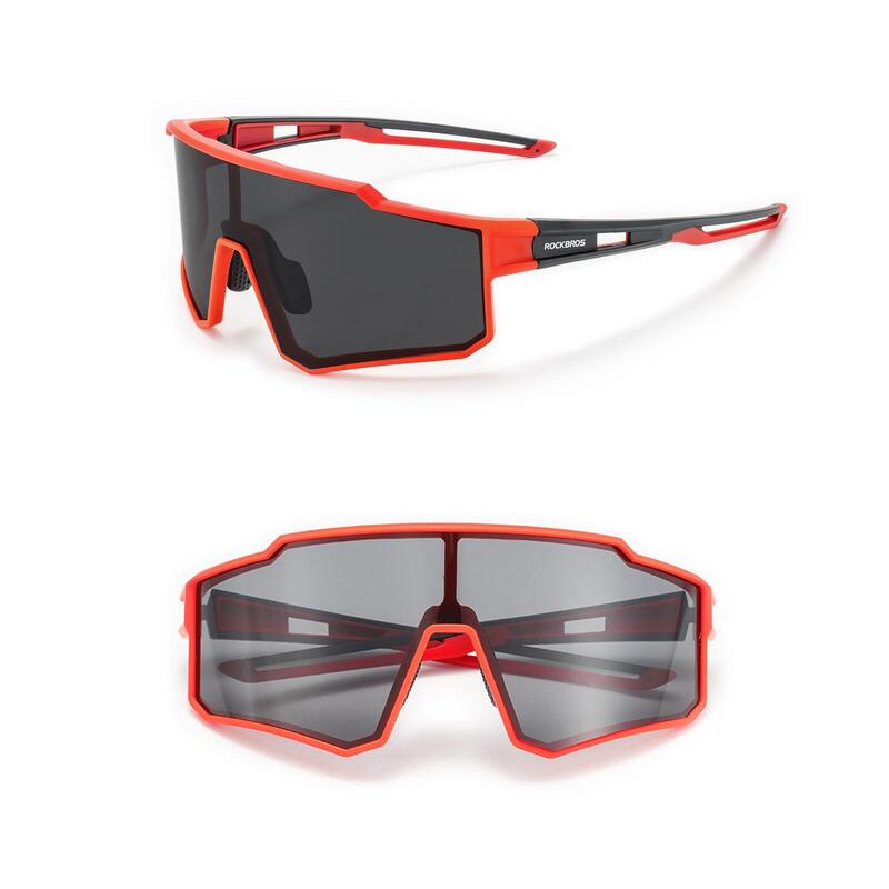 Lunettes de Vélo Polarisées Unisexe Adultes Anti-UV400 Rouge