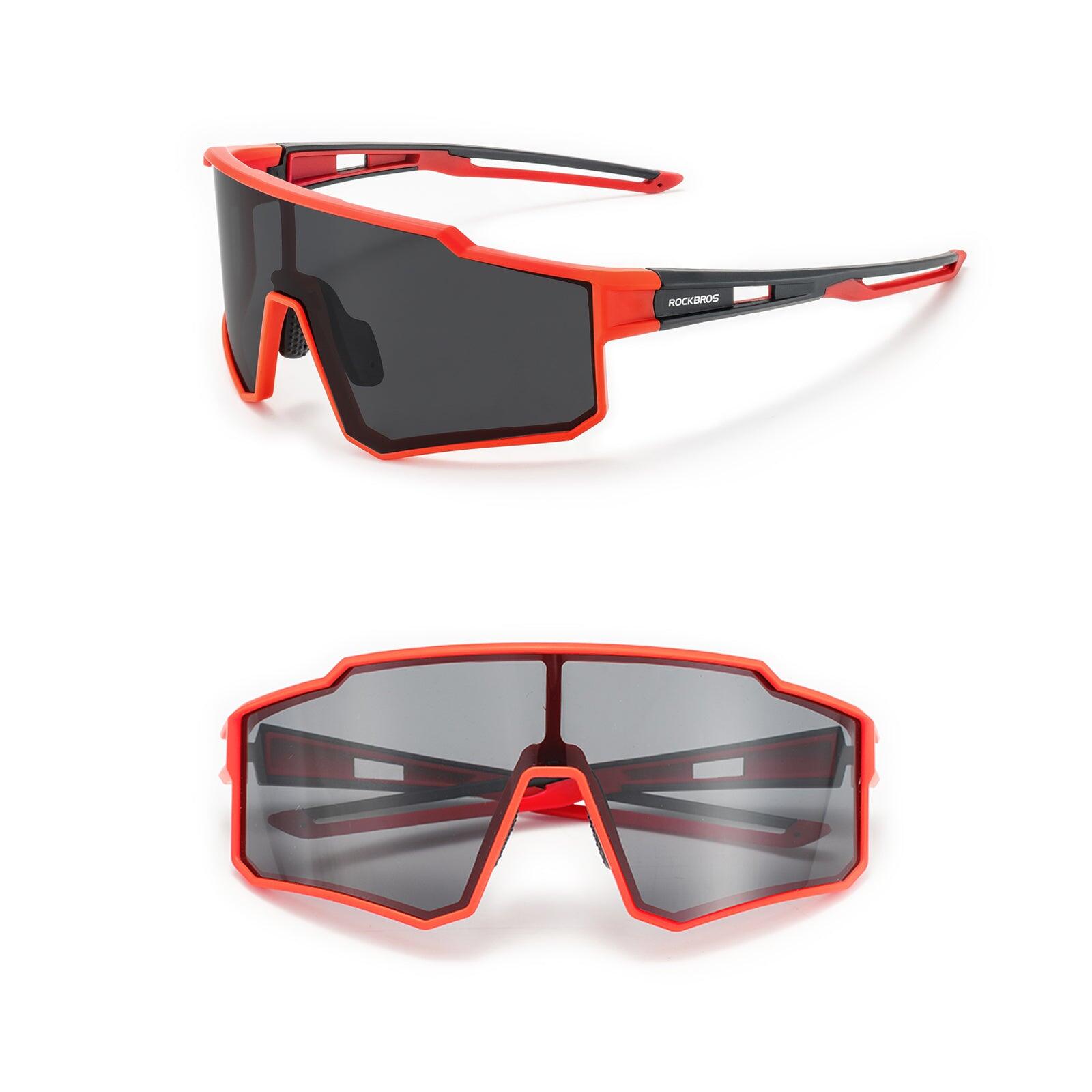 Rockbros - Lunettes De Vélo Polarisées Unisexe Adultes Anti-uv400 Rouge - Lunettes De Soleil - Rouge - Taille Unique - Decathlon