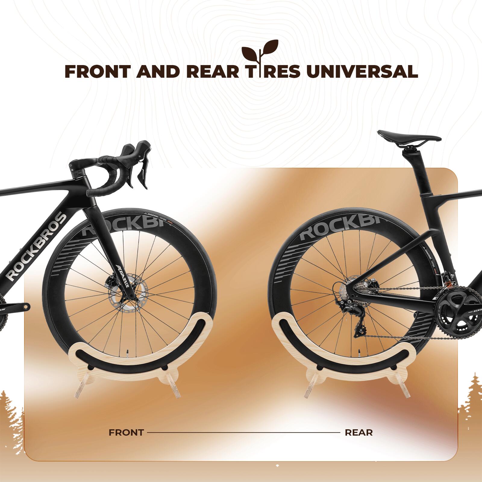 Porte-Vélo en Bois de 30 mm pour Roues de 23C à 30C et de 700C 6/7