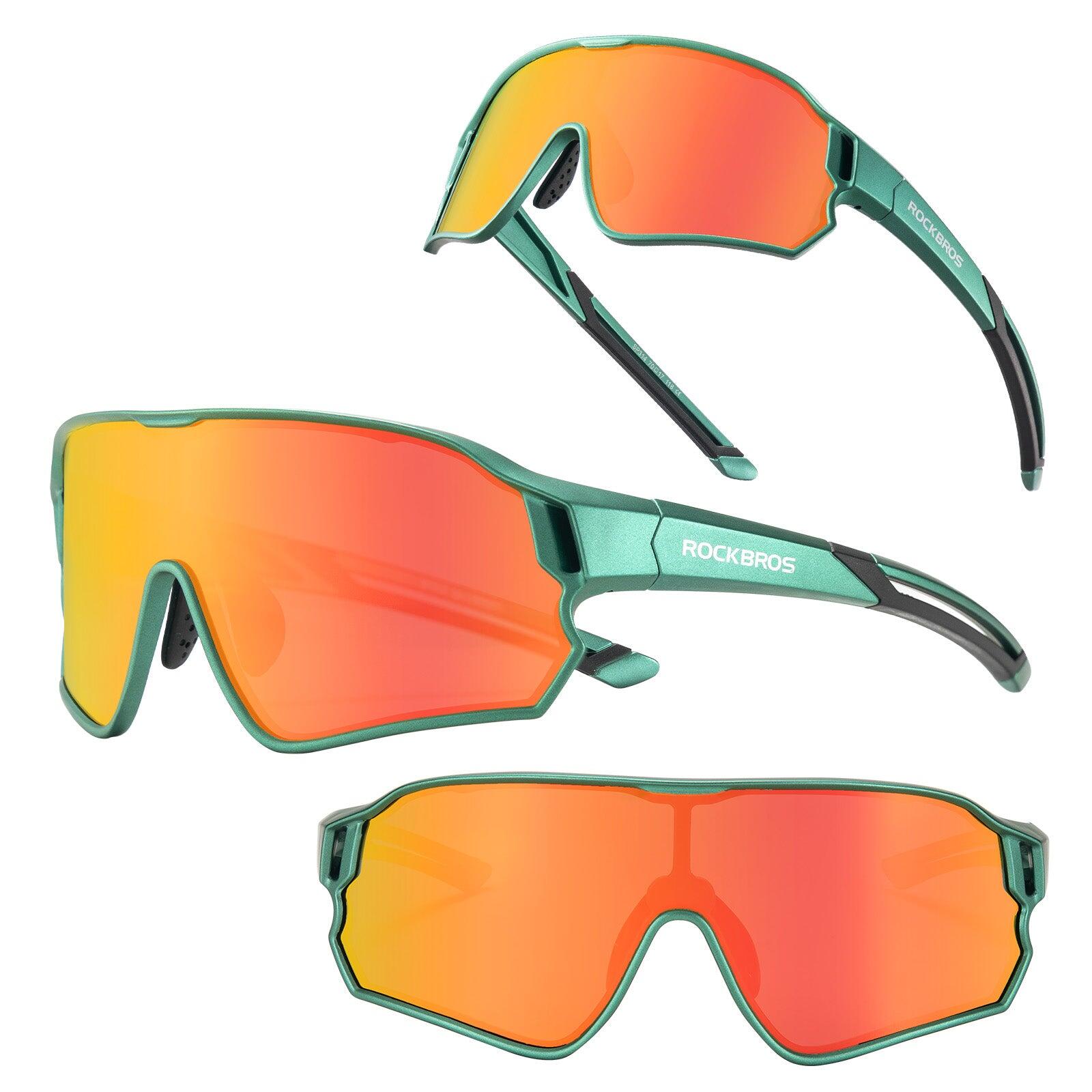 Lunettes de Vélo Polarisées pour Enfant Anti-UV400 Vert 4/7