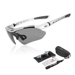 Lunettes de Vélo Photochromiques Ultra-légère Branches Amovibles Argenté