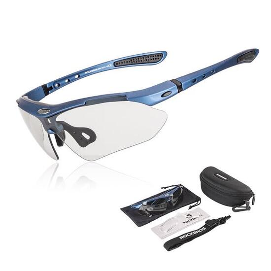 Lunettes de Vélo Polarisées Ultra-légère Branches Amovibles Bleu