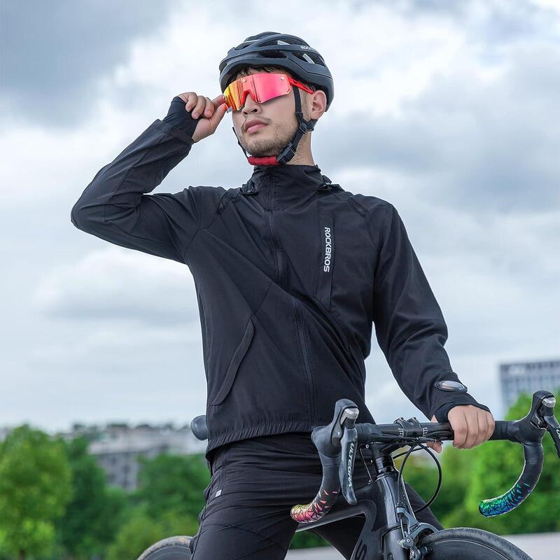 Elastische en Ademende Fietsjas Zwart 2XL