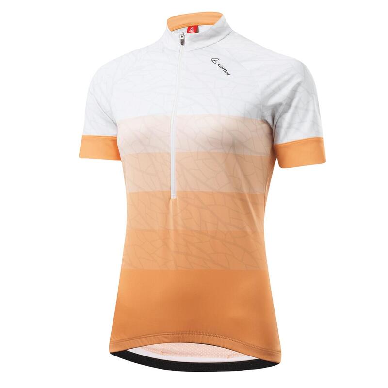 Fietsshirt korte mouwen voor dames Jersey HZ Lively Vent Papaya - Oranje