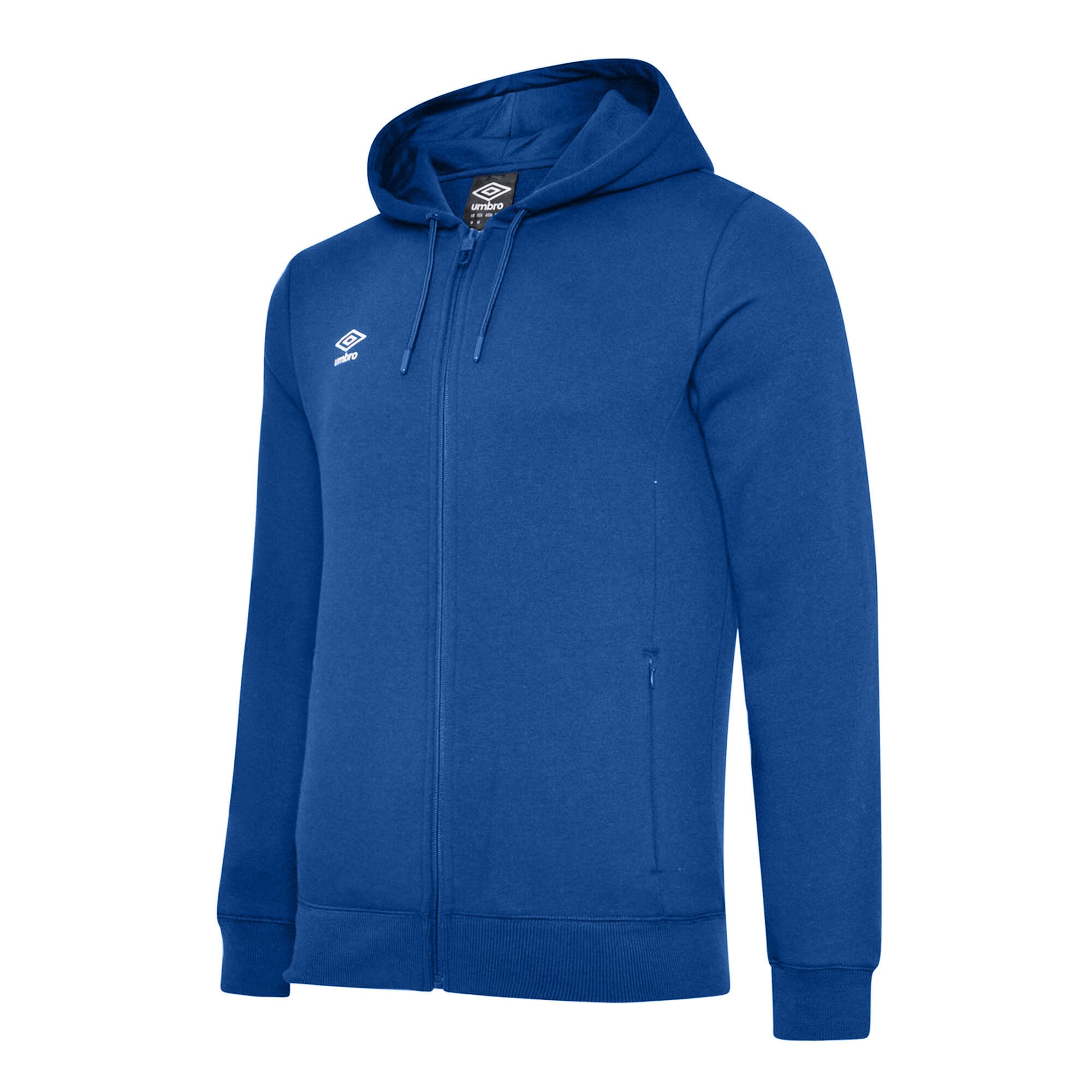 UMBRO Childrens/Kids Club Leisure Full Zip Drawstring Hoodie (Royal Blue/White)