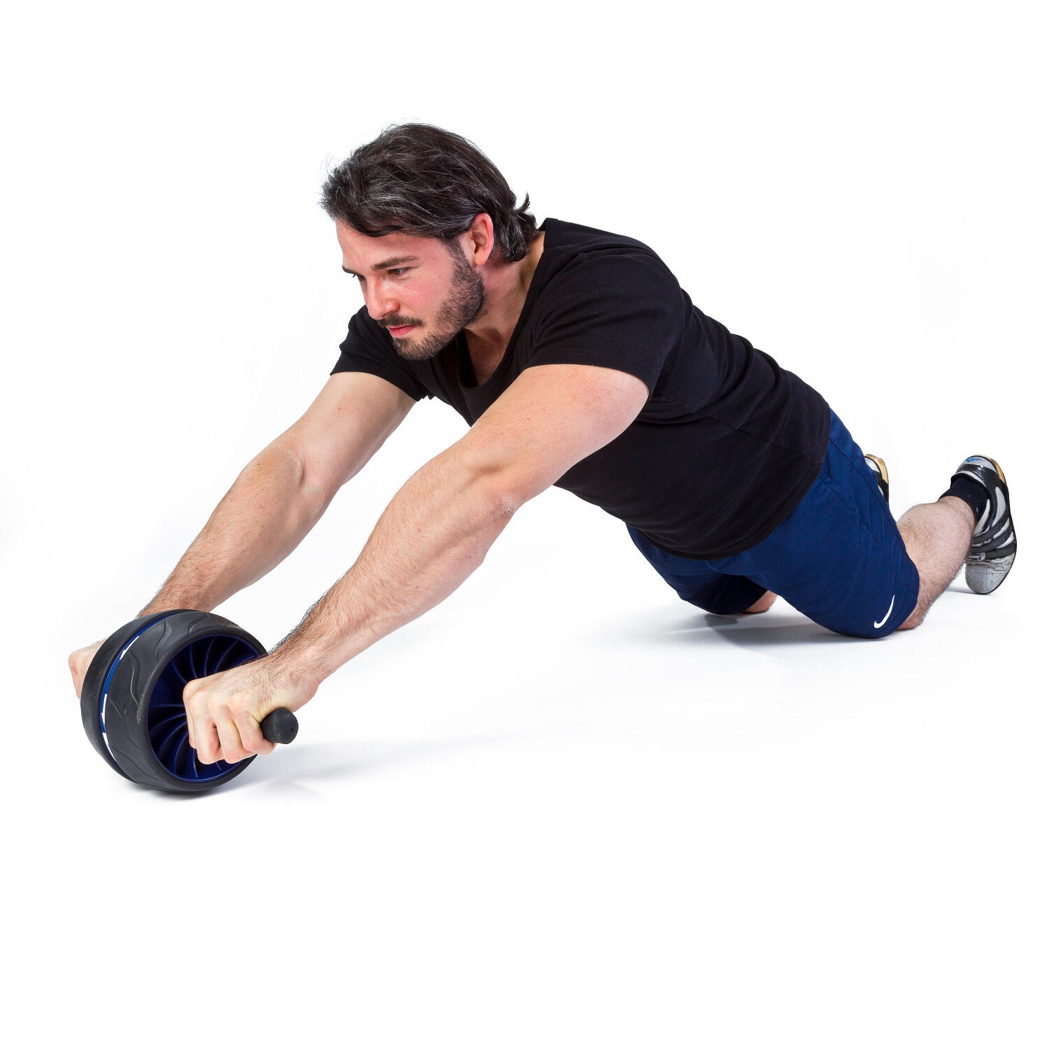 Abdominal trainer Ab Wheel Basic, Blue-Black Bodybuilding Unisex 2/4