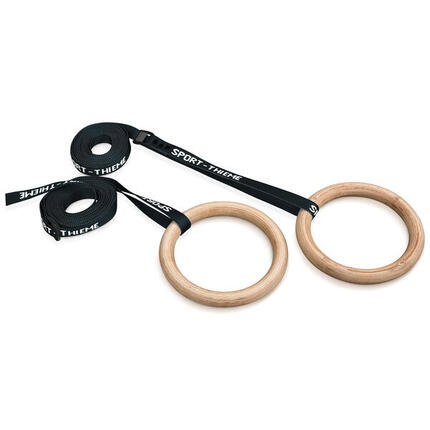 Turnringe-Set Indoor Schwarz Erwachsene Turnen Unisex Schwarz