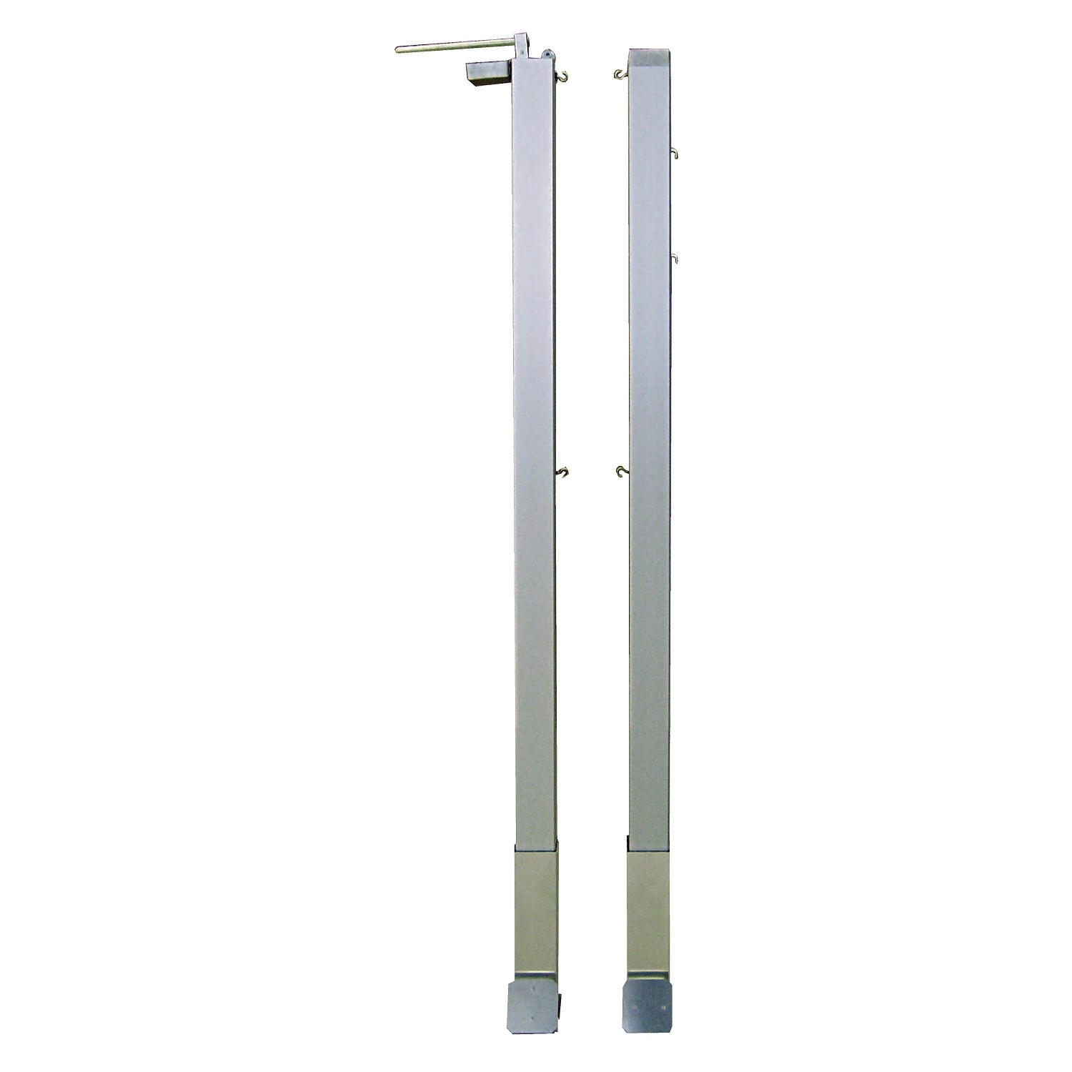 Badmintonpfosten mit innenliegender Spannmechanik Quadratprofil 80x80 mm 1/2