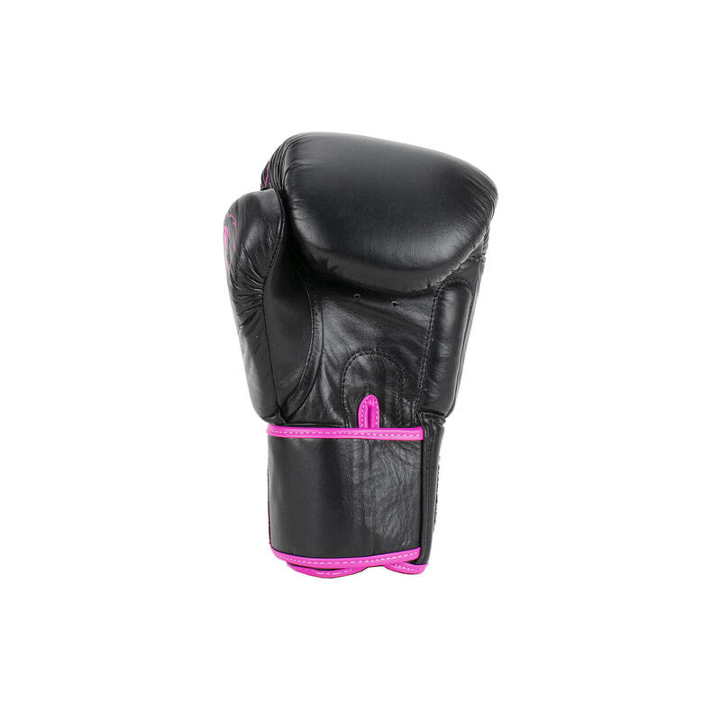 Guantoni da boxe in pelle - Warrior SE - Nero/Rosa