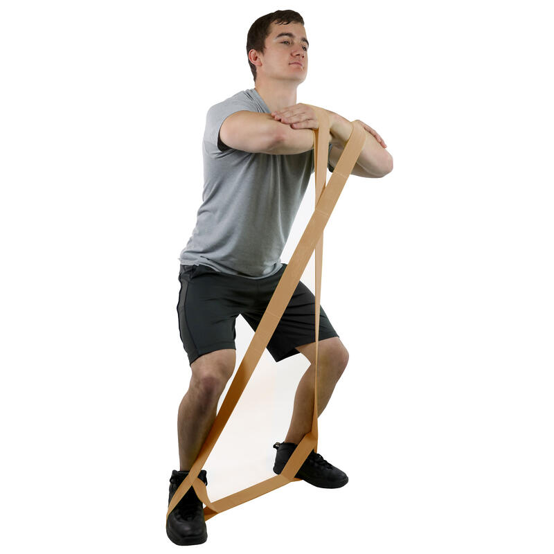 CanDo Fitnessband Multi-Grip Exerciser, Hellbraun, extra leicht