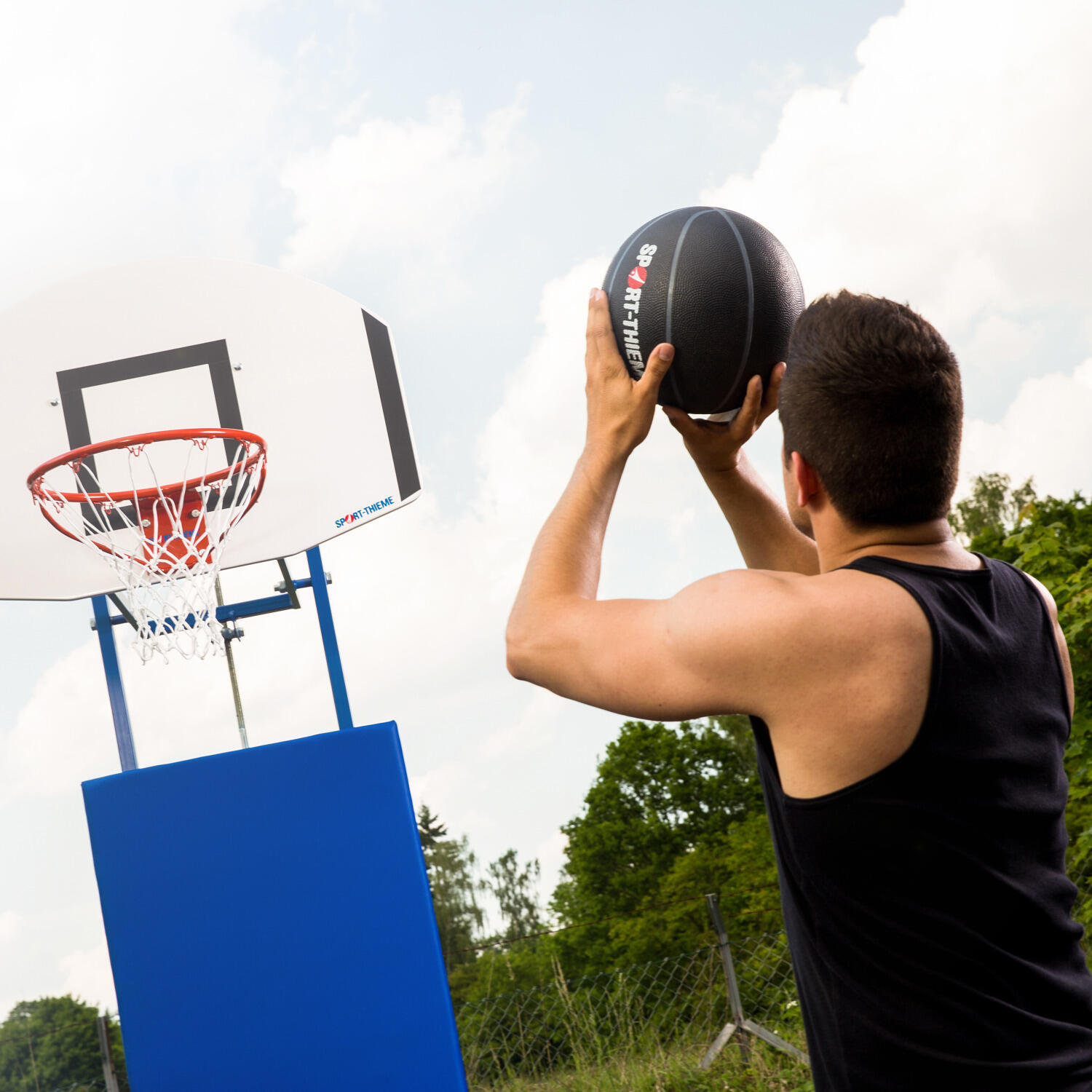 Basketballanlage Vario Streetbasketball-Zielbrett 110x73 cm Basketball Unisex 4/6