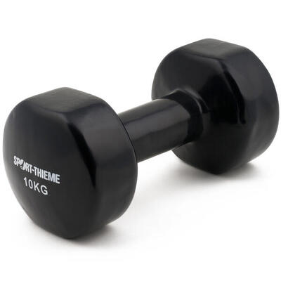 Fausthantel Vinyl 10 kg Schwarz Gewichtheben Unisex Schwarz
