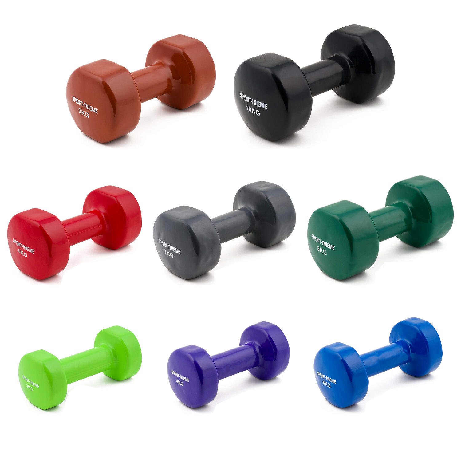 Sport-Thieme Dumbbell "Vinyl", Grey