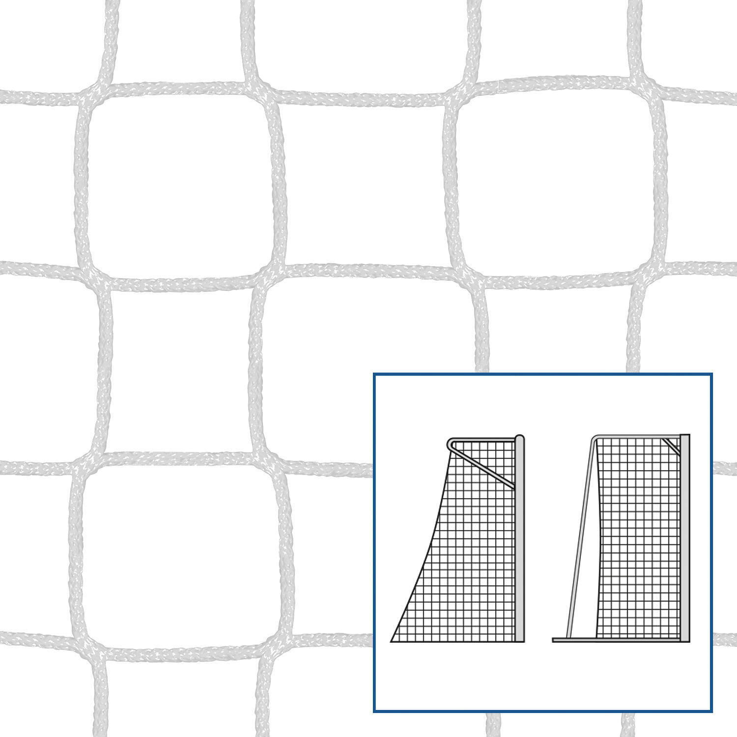 Kleinfeld-Fußballtornetz Weiß 5 mm Fußball Unisex Weiß 1/2