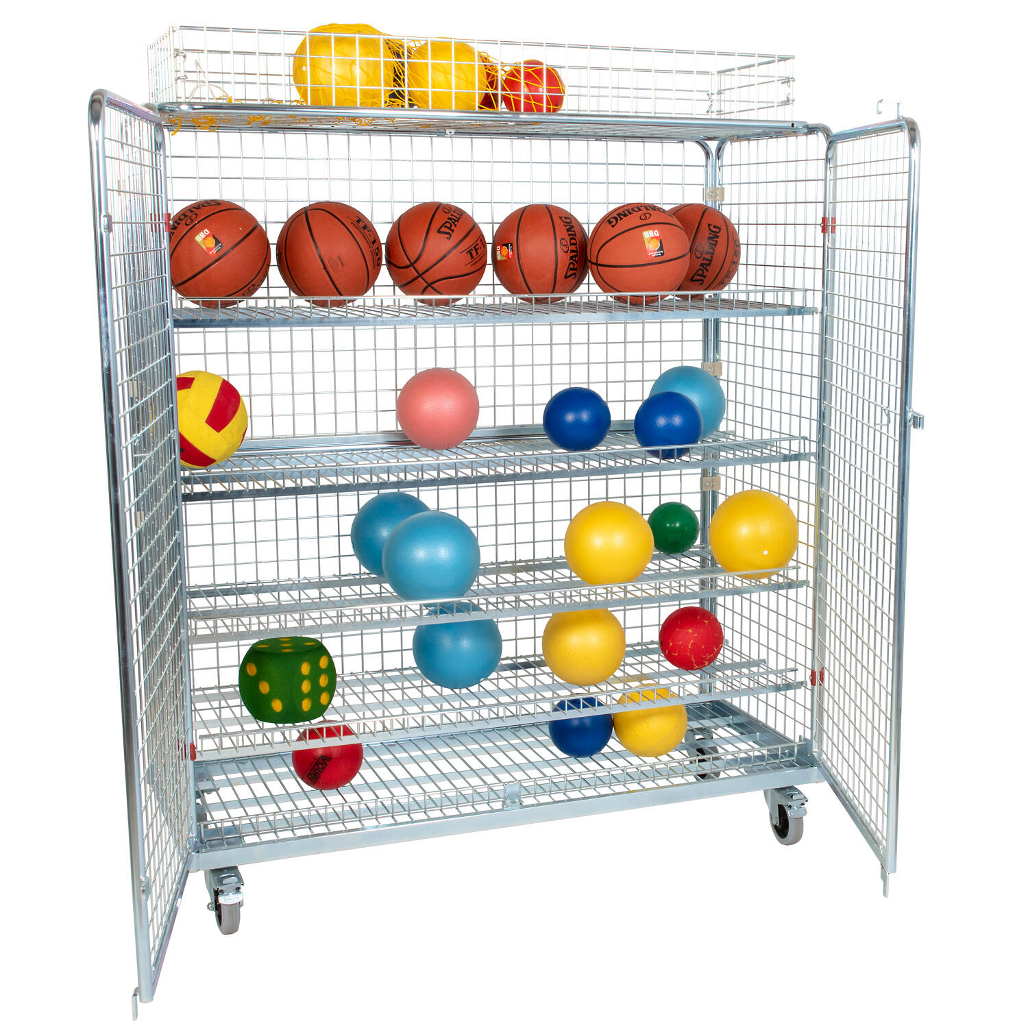 Materialwagen Standard Inkl. zusätzlichem Aufsatz 150x170x62 cm Fußball 4/5