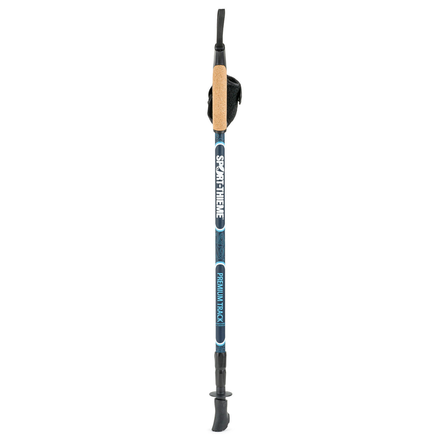 Nordic Walking Stöcke Premium Track Nordic Walking Unisex Schwarz-Blau 3/6