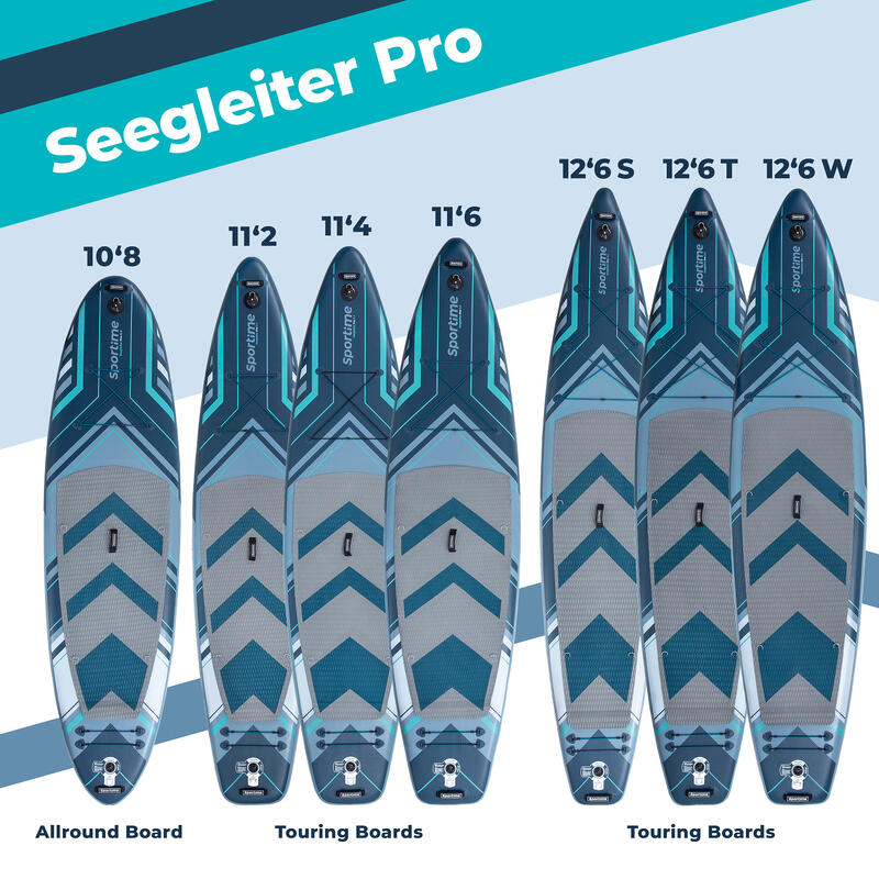 Sportime Stand Up Paddling Board Seegleiter Pro Touring-Set, 112 Touring