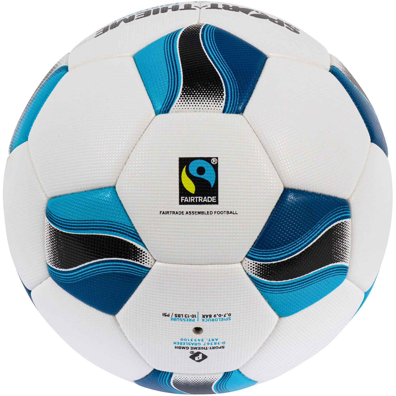 Fußball Fairtrade 2025 Fussball Unisex Weiß-Blau 2/5